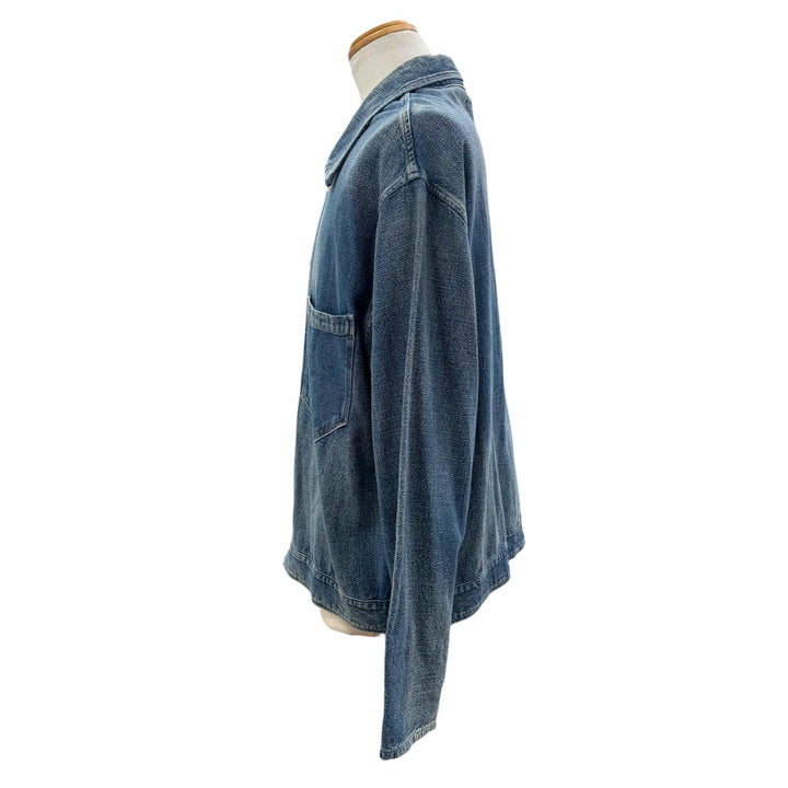 Excellent PORTER CLASSIC Denim Jacket AFRICAN COTTON CLEAR JACKET blue cotton 3