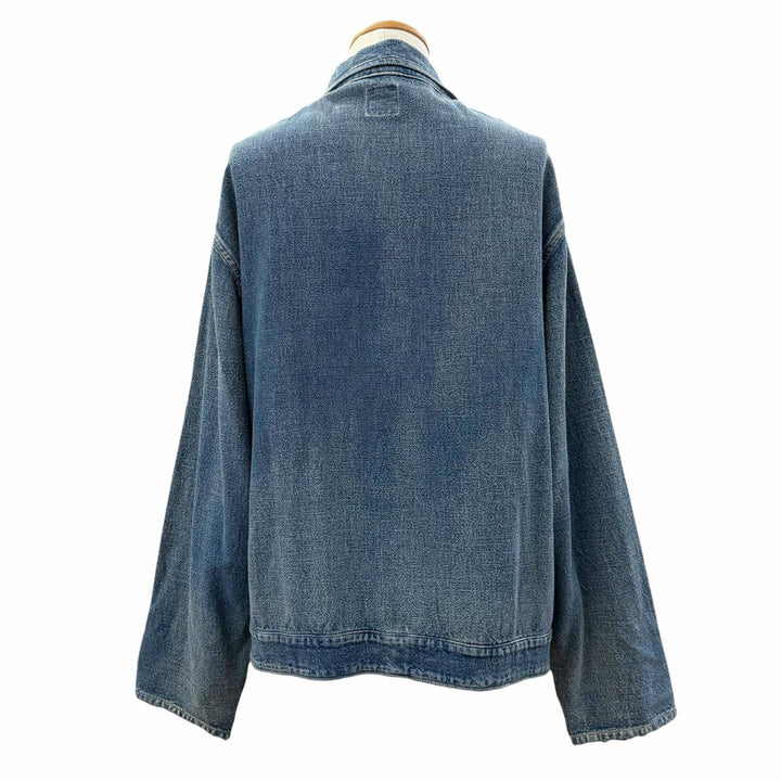 Excellent PORTER CLASSIC Denim Jacket AFRICAN COTTON CLEAR JACKET blue cotton 3
