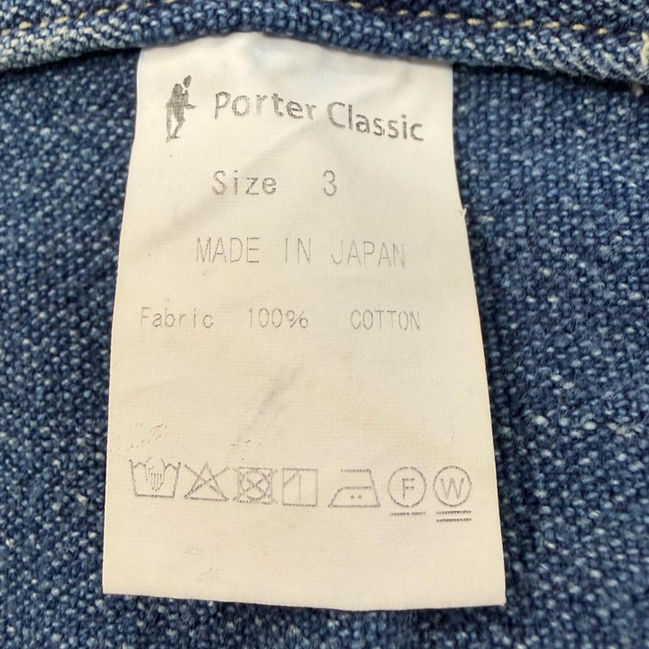 Excellent PORTER CLASSIC Denim Jacket AFRICAN COTTON CLEAR JACKET blue cotton 3