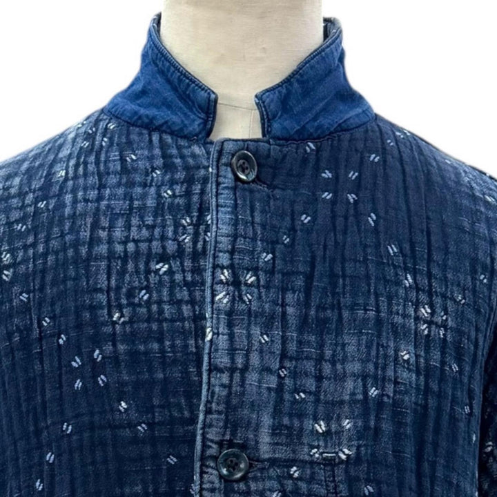 Excellent PORTER CLASSIC Jacket SASHIKO SHIRT JACKET blue cotton mens 3