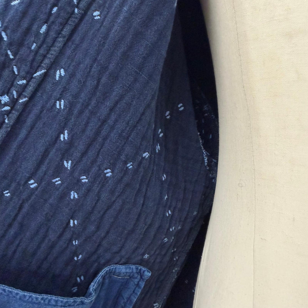 Excellent PORTER CLASSIC Jacket SASHIKO SHIRT JACKET blue cotton mens 3