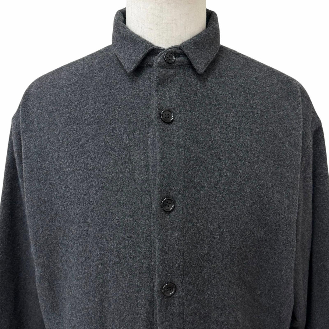 Excellent PORTER CLASSIC Jacket CASHMERE SHIRT JACKET shirt gray cashmere mens 2