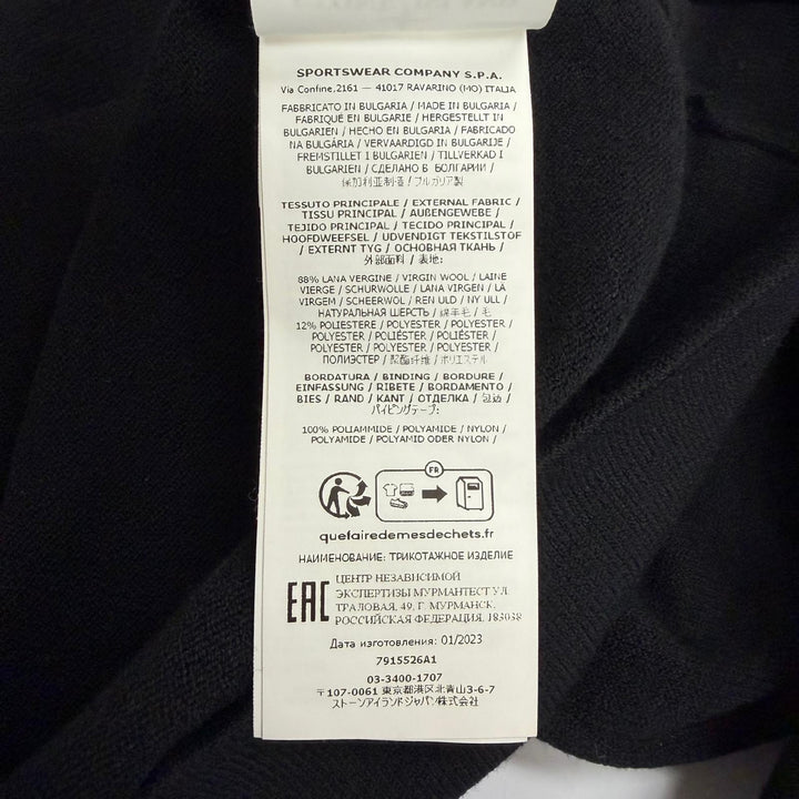 Great STONE ISLAND sweater Crew neck with logo patch black