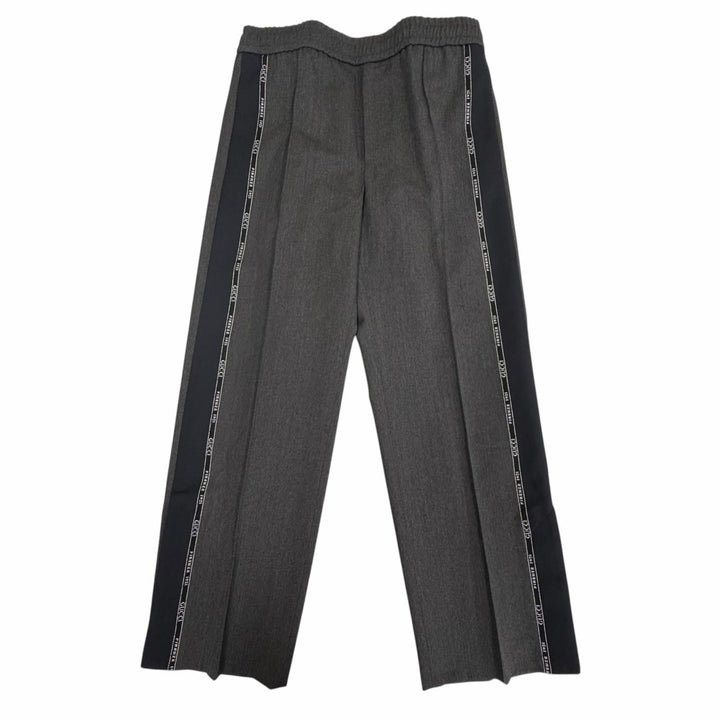 Pristine GUCCI Pants Embroidered side logo line gray mens IT 48 798623