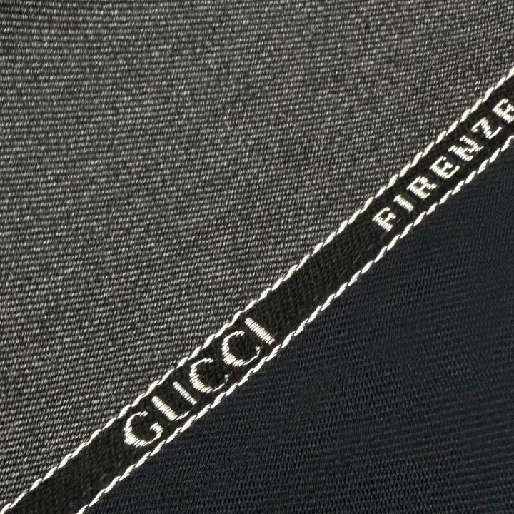 Pristine GUCCI Pants Embroidered side logo line gray mens IT 48 798623