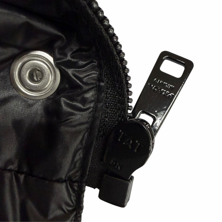 Excellent PRADA Down jacket Triangle Logo Cropped 2-Way Vest black 38 291805