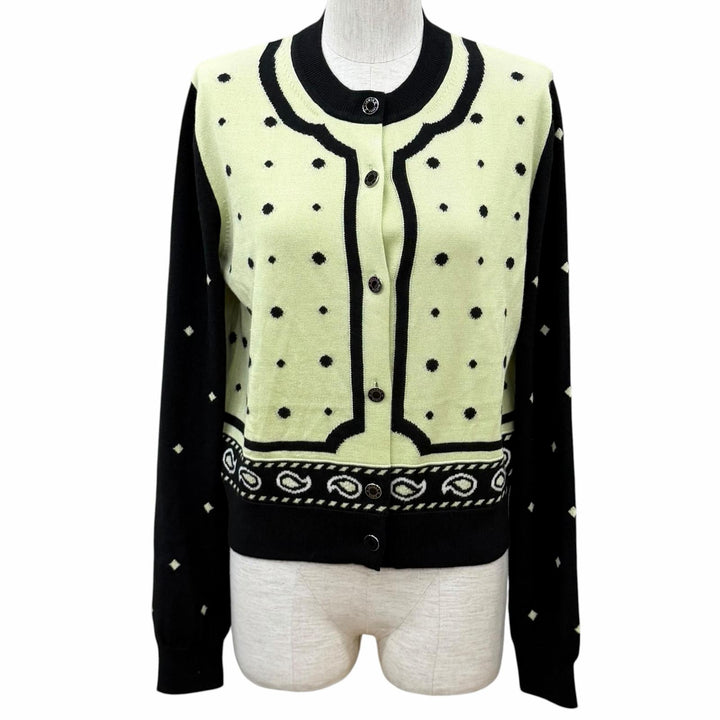 Excellent HERMES cardigan HARNAIS DE COUR Court harness cashmere 42 2H2703D8