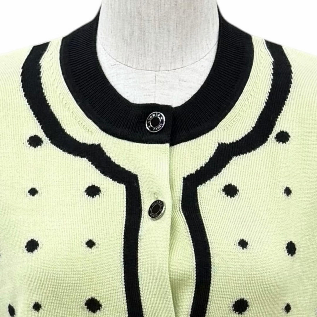 Excellent HERMES cardigan HARNAIS DE COUR Court harness cashmere 42 2H2703D8