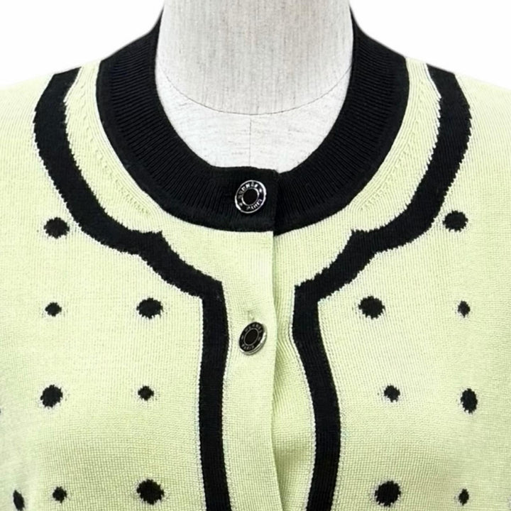 Excellent HERMES cardigan HARNAIS DE COUR Court harness cashmere 42 2H2703D8