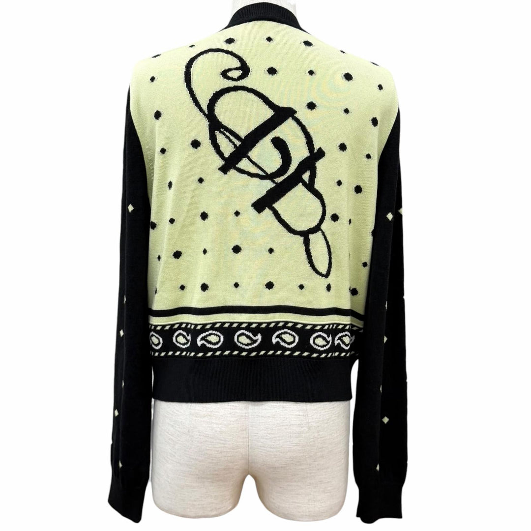 Excellent HERMES cardigan HARNAIS DE COUR Court harness cashmere 42 2H2703D8