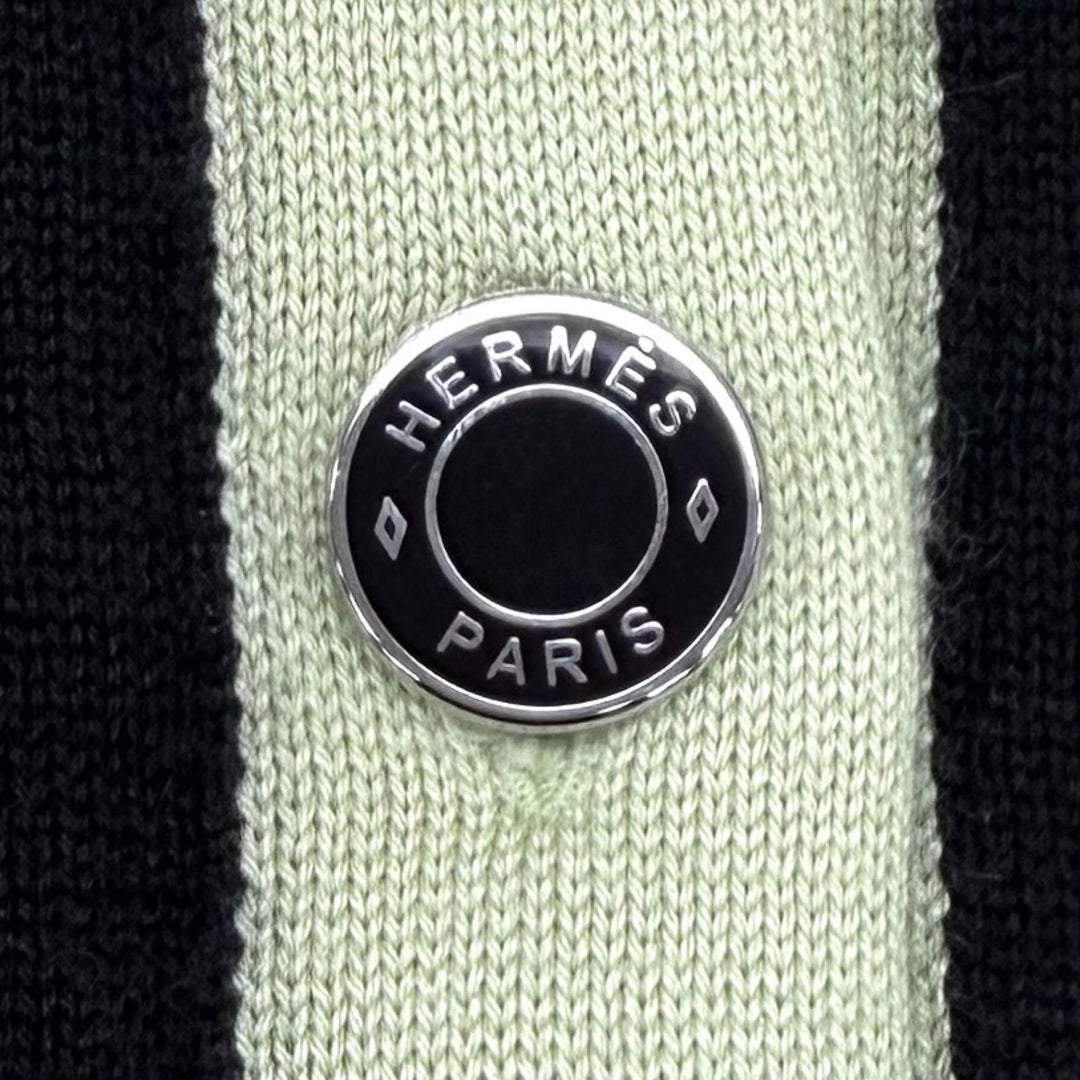 Excellent HERMES cardigan HARNAIS DE COUR Court harness cashmere 42 2H2703D8