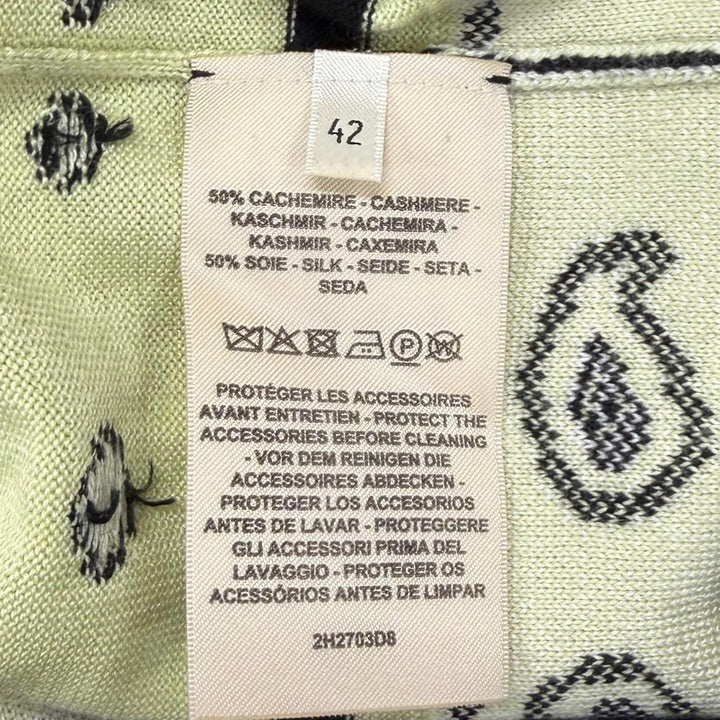 Excellent HERMES cardigan HARNAIS DE COUR Court harness cashmere 42 2H2703D8