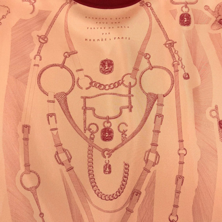 Excellent HERMES knit TRESOR DE MEDOR twill laine pink silk IT 42 DC2H2840DZ