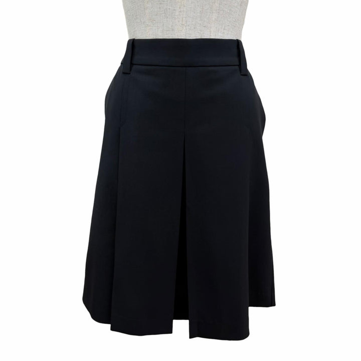 Excellent MIUMIU Pleated skirt Navy Virgin wool Women 36 DNA05I