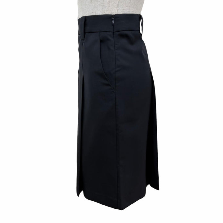 Excellent MIUMIU Pleated skirt Navy Virgin wool Women 36 DNA05I