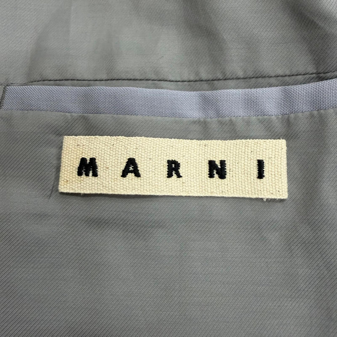 Excellent MARNI Chester coat single Blue gray wool mens IT 46 TUMU0021A0