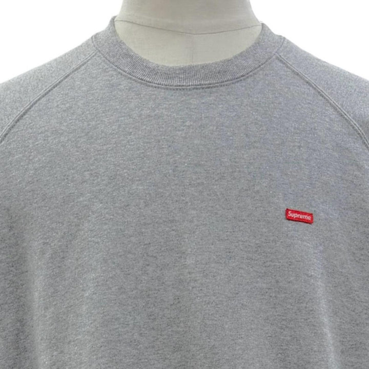 Great Supreme sweat Small Box Raglan Crewneck Pullover gray cotton mens L