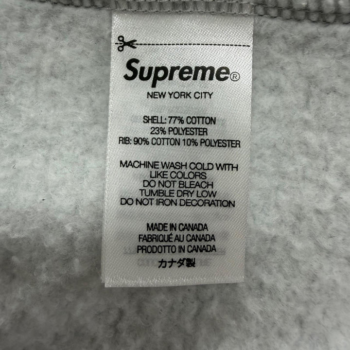 Great Supreme sweat Small Box Raglan Crewneck Pullover gray cotton mens L