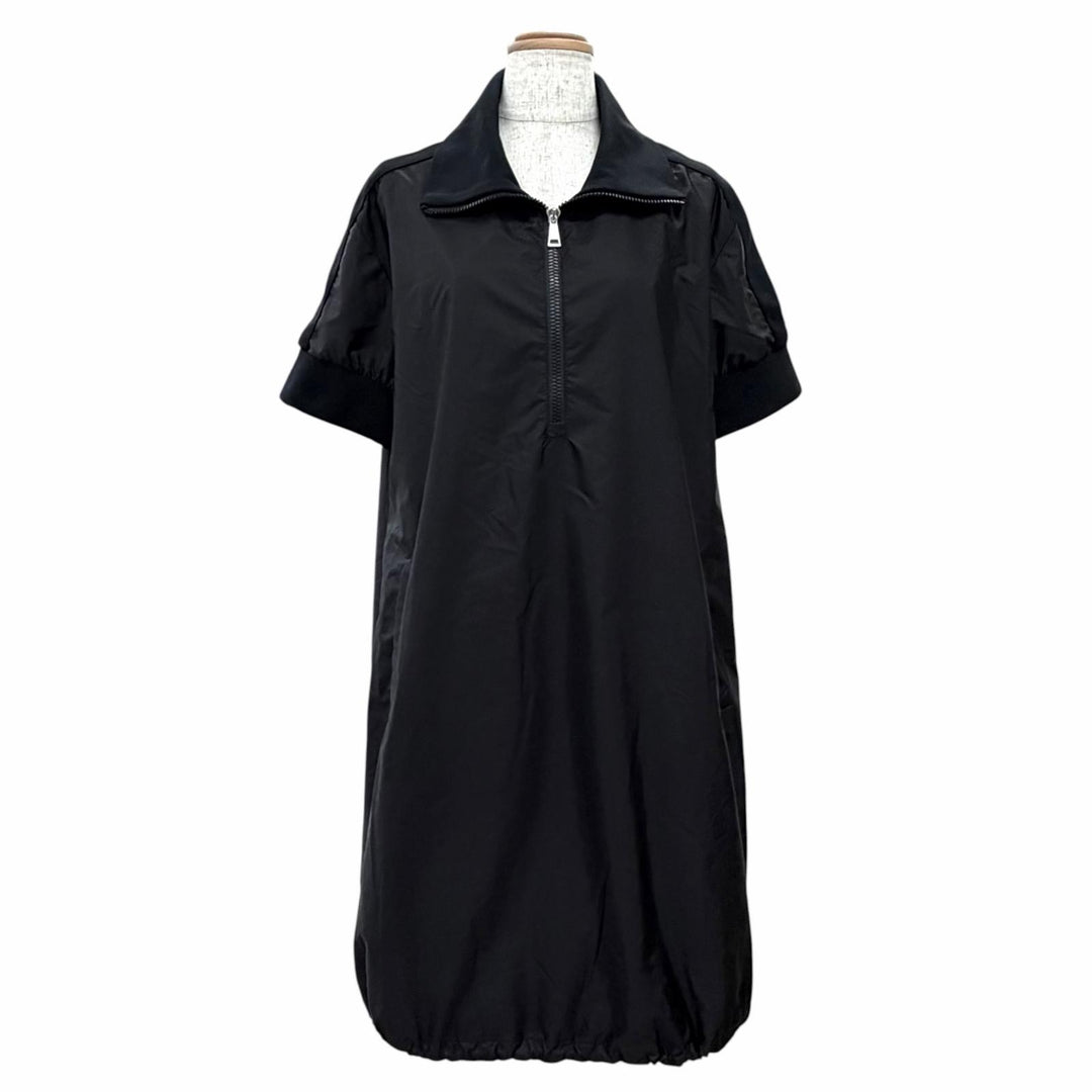 Pristine MONCLER one piece ABITO Short-sleeved nylon black Women 42 H10932G00006