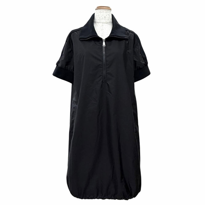 Pristine MONCLER one piece ABITO Short-sleeved nylon black Women 42 H10932G00006
