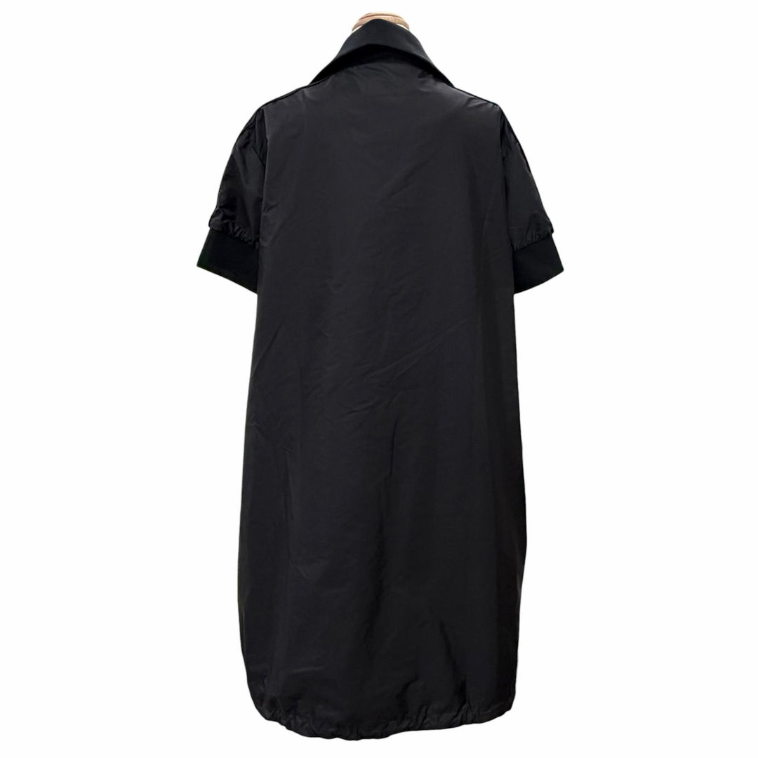 Pristine MONCLER one piece ABITO Short-sleeved nylon black Women 42 H10932G00006