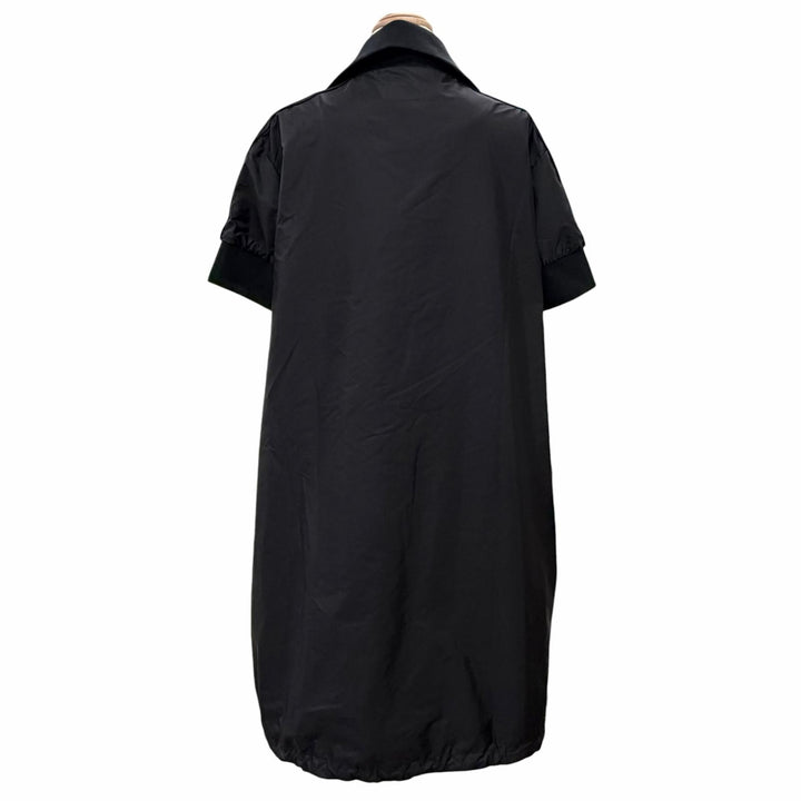 Pristine MONCLER one piece ABITO Short-sleeved nylon black Women 42 H10932G00006