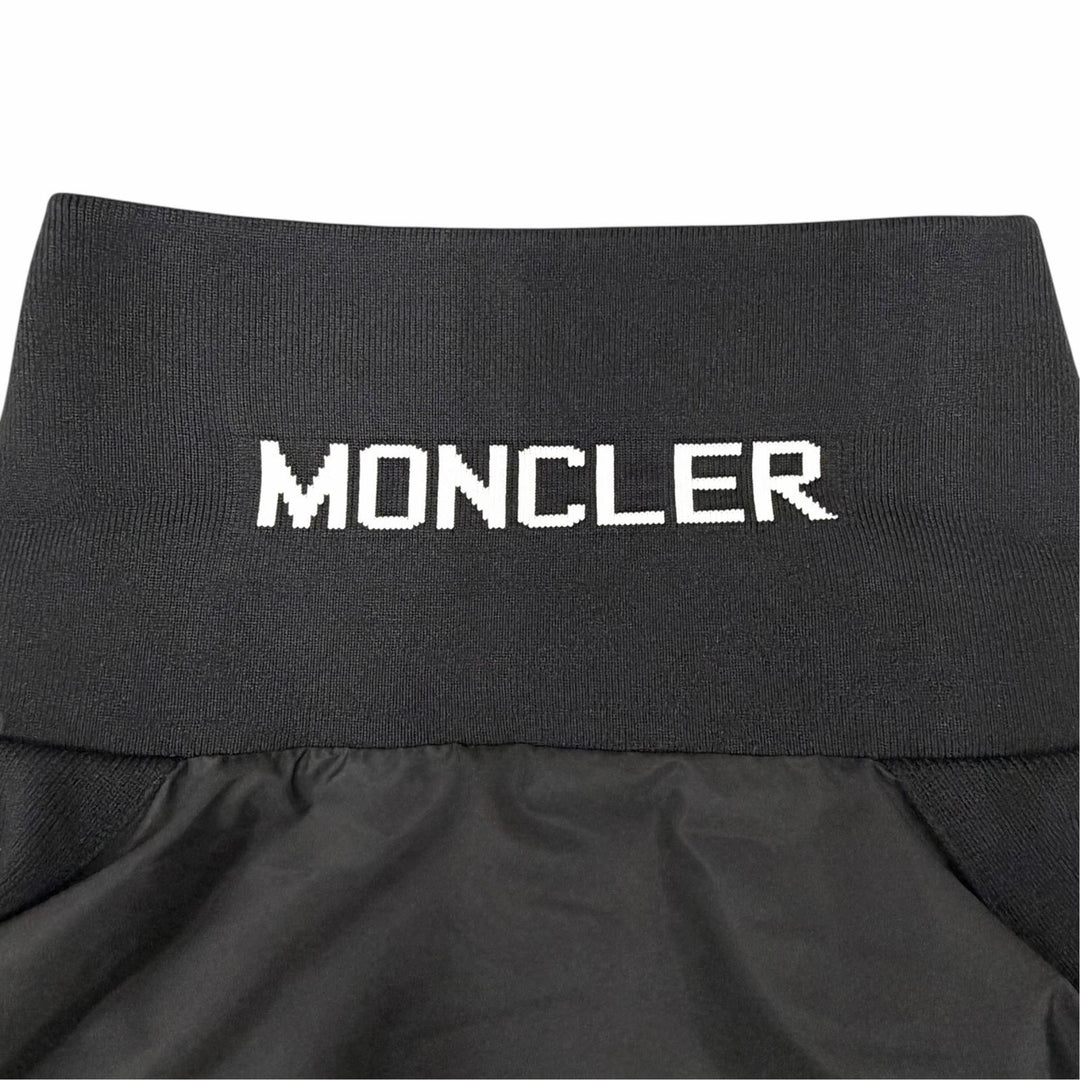 Pristine MONCLER one piece ABITO Short-sleeved nylon black Women 42 H10932G00006