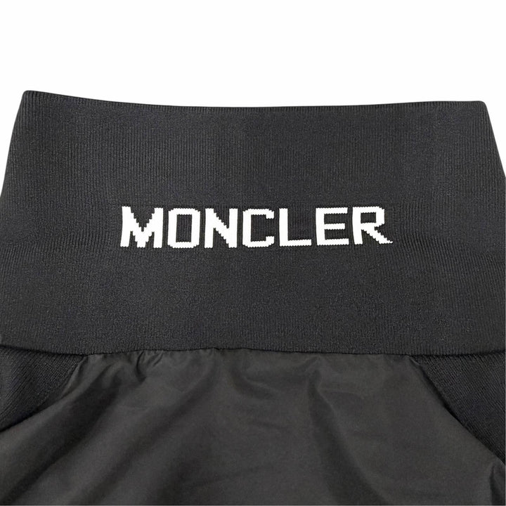 Pristine MONCLER one piece ABITO Short-sleeved nylon black Women 42 H10932G00006