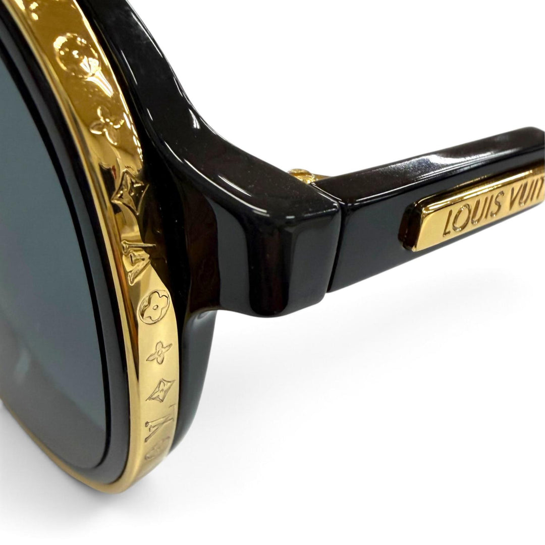 Great LOUIS VUITTON sunglasses LV Play Pilot Two Bridges gold mens Z1494U