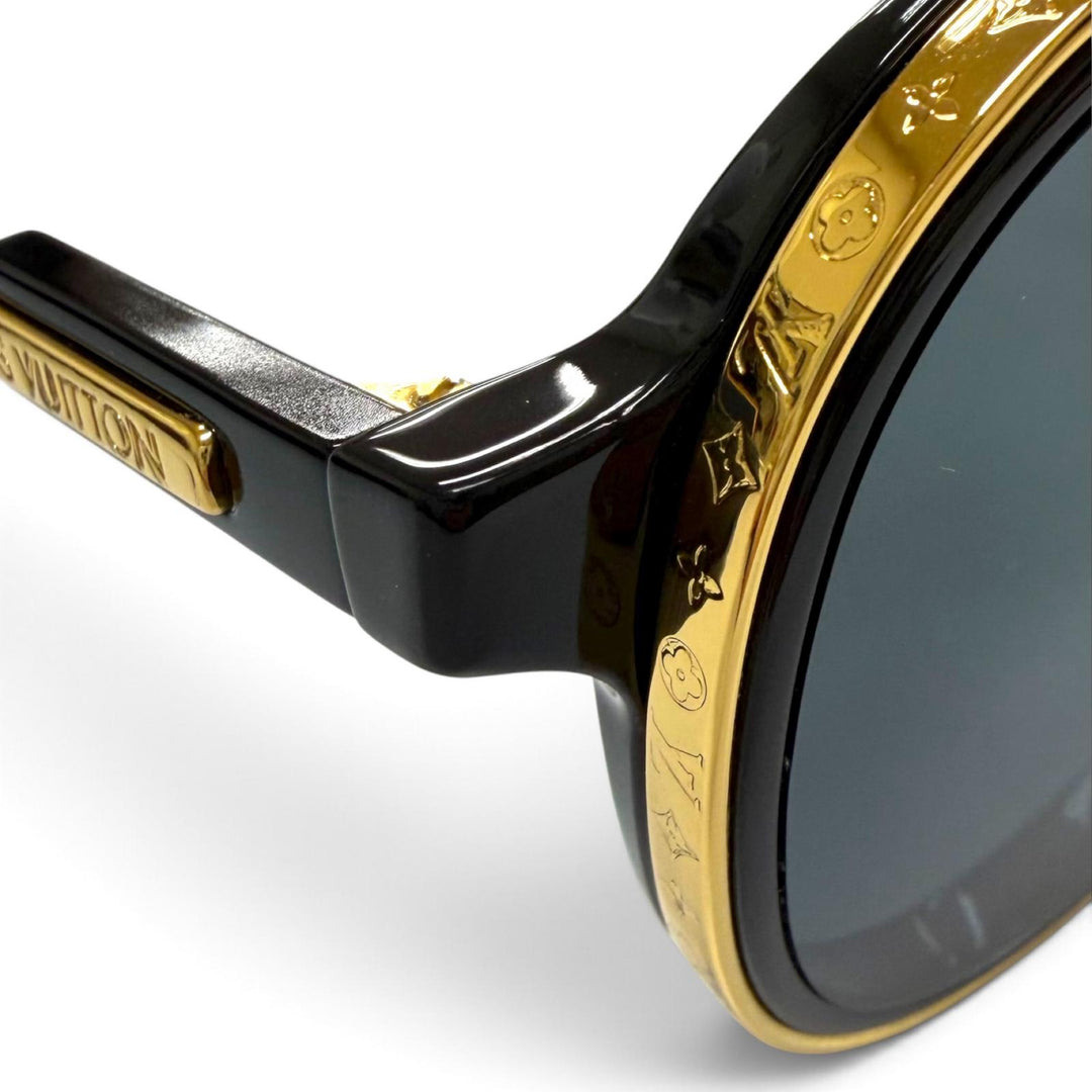 Great LOUIS VUITTON sunglasses LV Play Pilot Two Bridges gold mens Z1494U