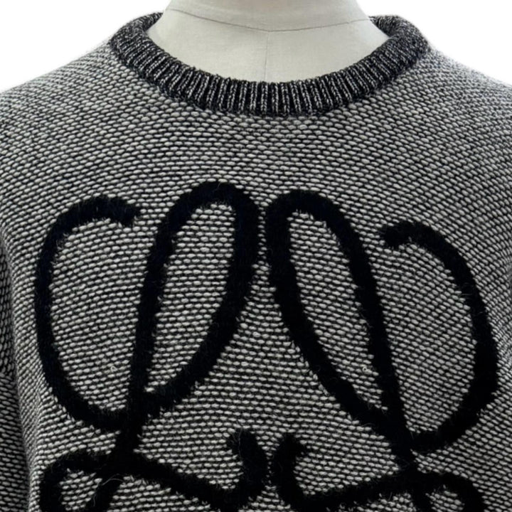 Excellent LOEWE sweater Anagram logo Black series alpaca mens M H526Y14KDM