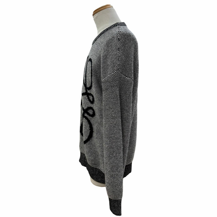 Excellent LOEWE sweater Anagram logo Black series alpaca mens M H526Y14KDM