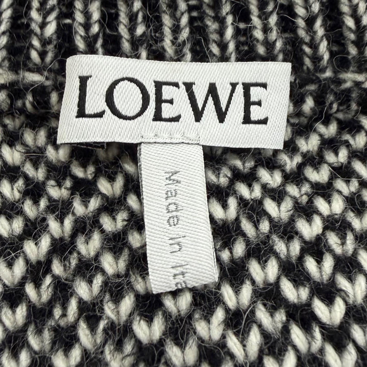 Excellent LOEWE sweater Anagram logo Black series alpaca mens M H526Y14KDM
