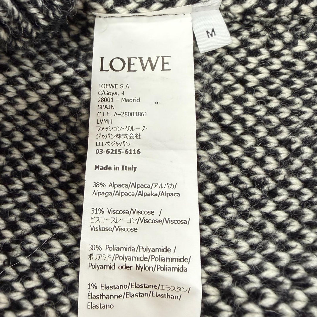 Excellent LOEWE sweater Anagram logo Black series alpaca mens M H526Y14KDM