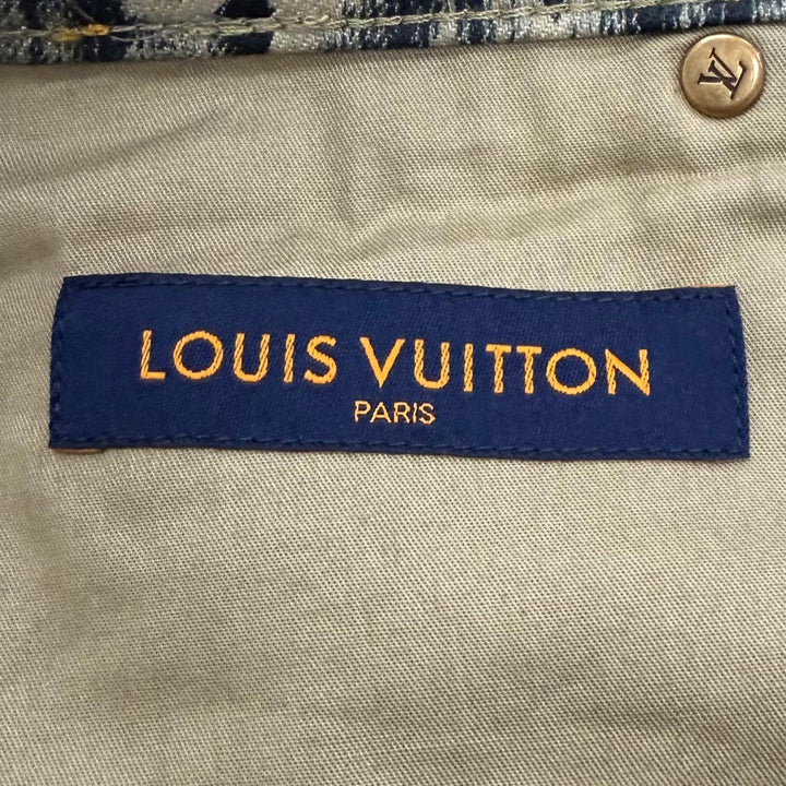 Excellent LOUIS VUITTON Denim pants Monogram tailored button fly Indigo mens 28