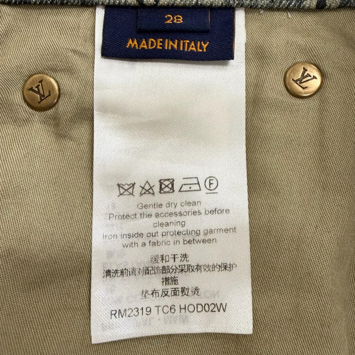 Excellent LOUIS VUITTON Denim pants Monogram tailored button fly Indigo mens 28