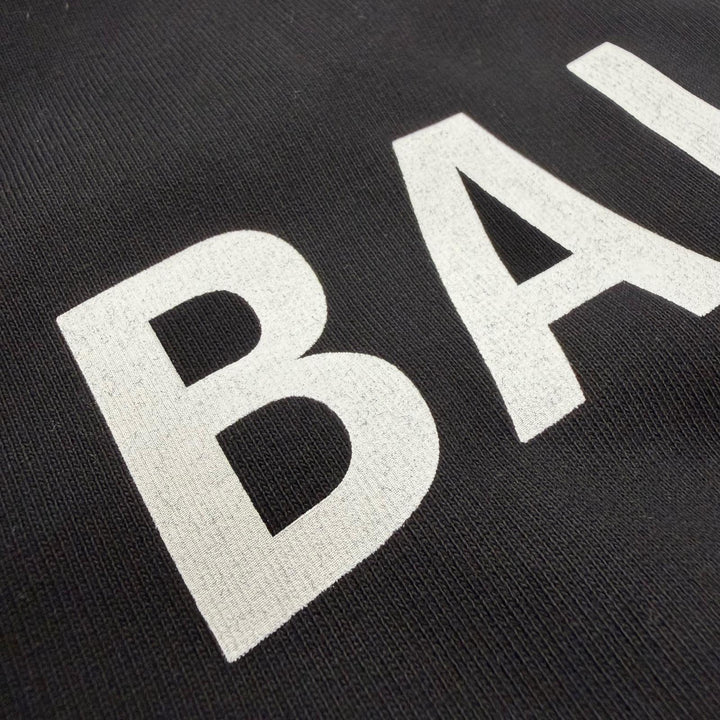 Pristine BALENCIAGA hoodie Logo print hooded pullover black cotton mens S 528351