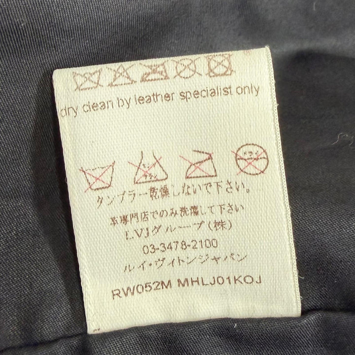 Great LOUIS VUITTON leather jacket Double-breasted jacket