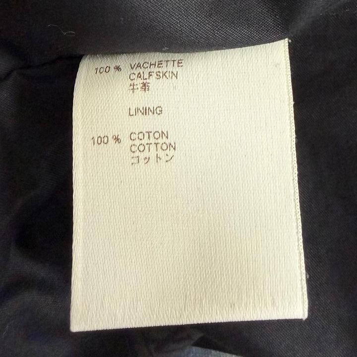 Great LOUIS VUITTON leather jacket Double-breasted jacket