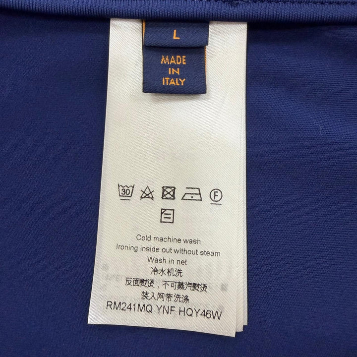 Excellent LOUIS VUITTON hoodie Monogram Hooded Zip-Up blue Nylon mens L