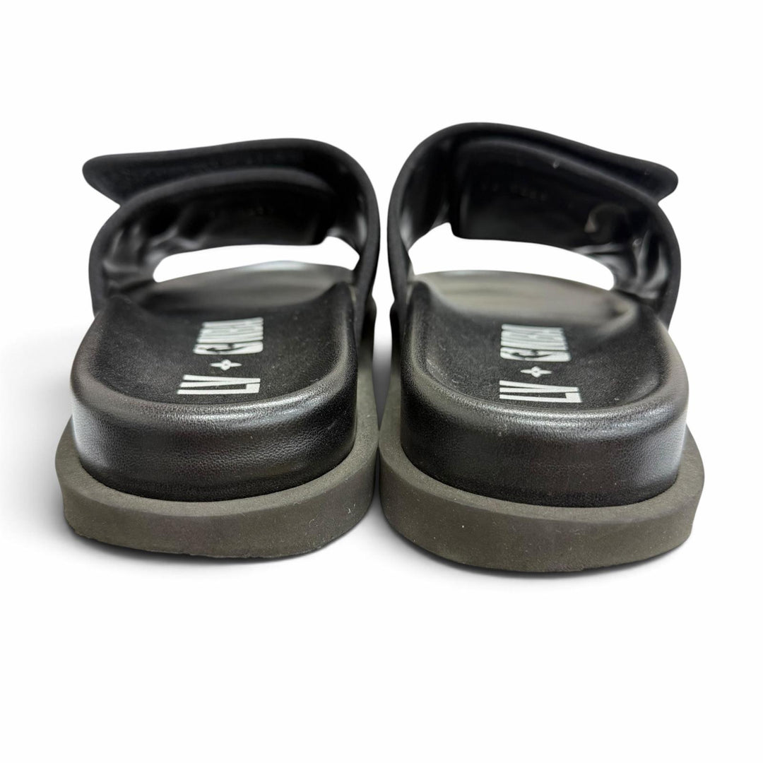 Great LOUIS VUITTON×NBA Sandals Monogram Slide black leather mens 7