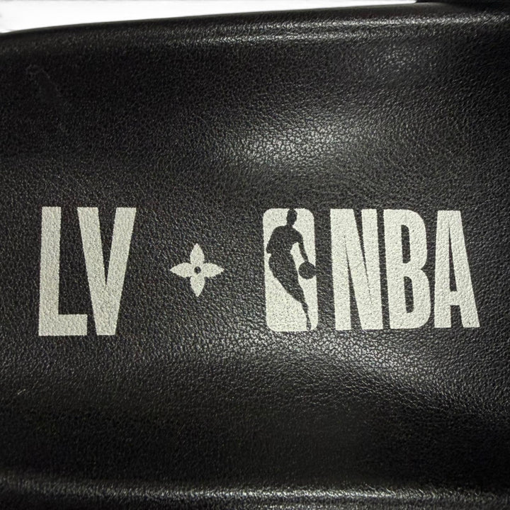 Great LOUIS VUITTON×NBA Sandals Monogram Slide black leather mens 7