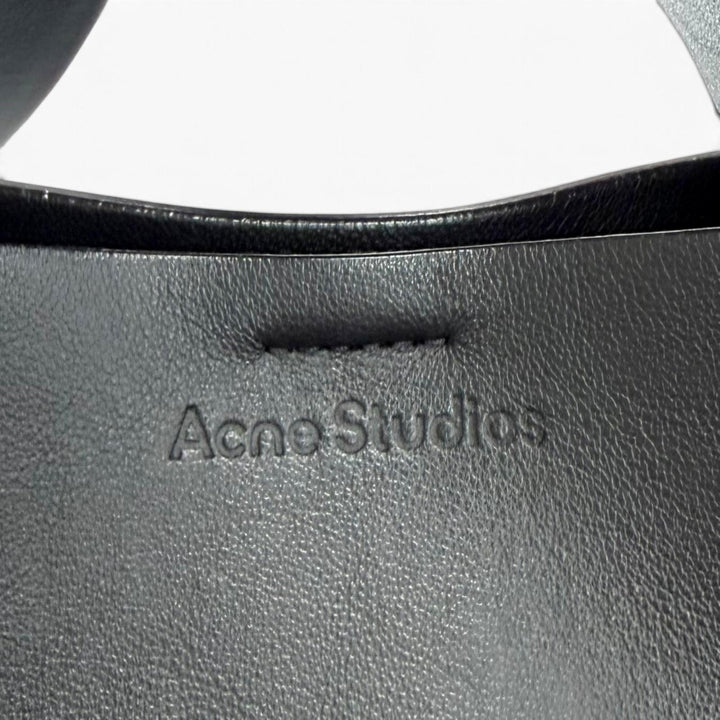 Great ACNE STUDIOS Shoulder Bag MUSUBI MICRO 2WAY handbag black leather A10095
