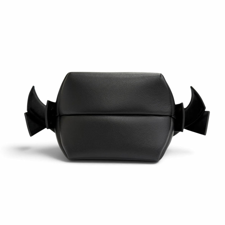 Great ACNE STUDIOS Shoulder Bag MUSUBI MICRO 2WAY handbag black leather A10095