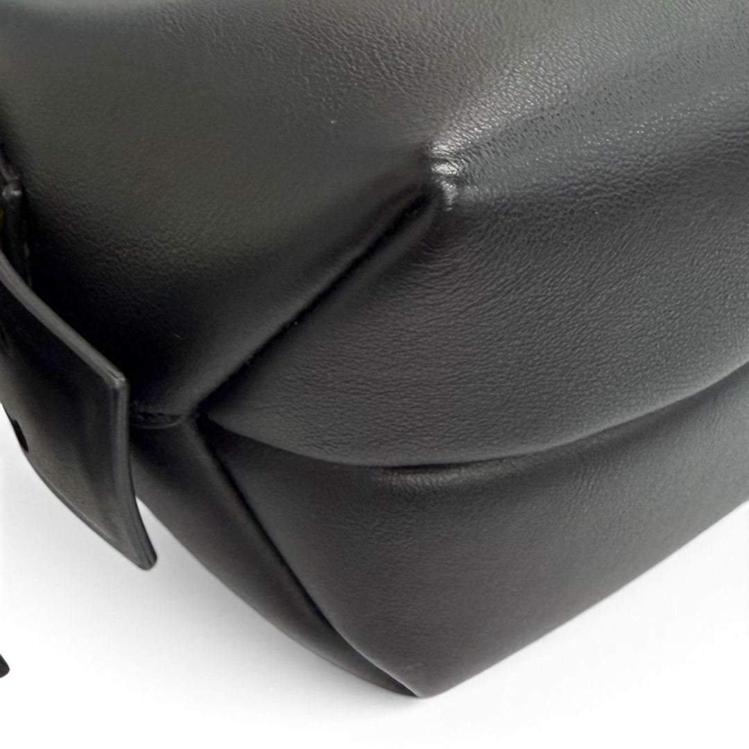 Great ACNE STUDIOS Shoulder Bag MUSUBI MICRO 2WAY handbag black leather A10095