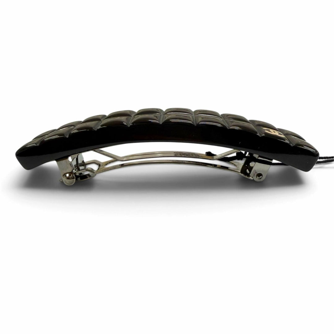 Pristine CHANEL Valletta COCO Mark Chocolate Bar Hair Accessory black 04A A26754