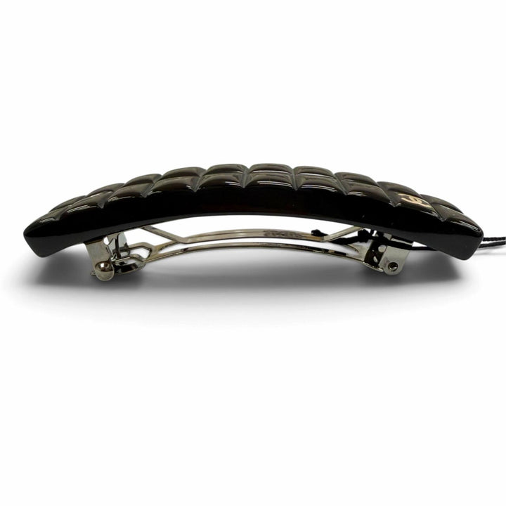 Pristine CHANEL Valletta COCO Mark Chocolate Bar Hair Accessory black 04A A26754