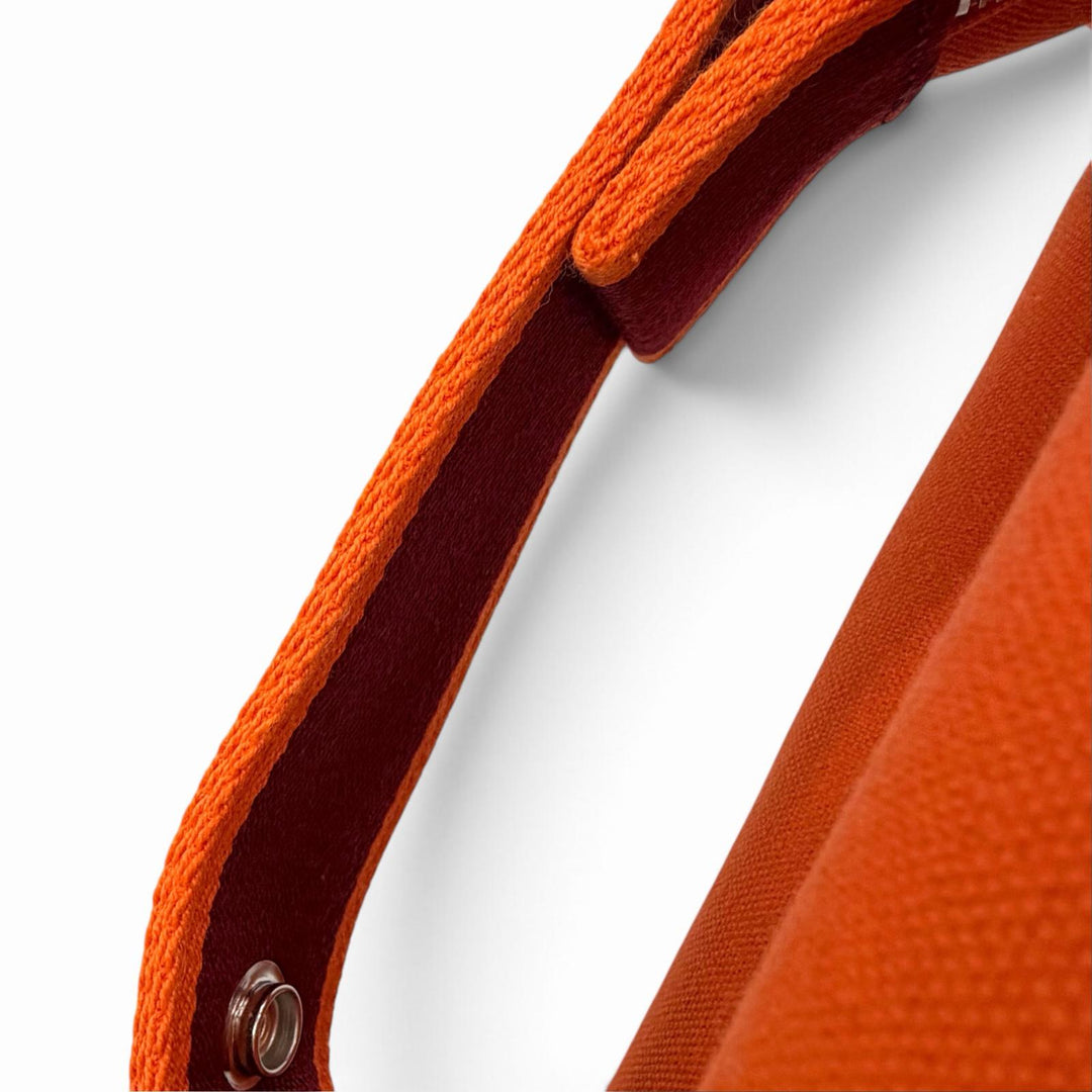 Excellent HERMES Handbag Brid A Black PM Sellier Button Pouch Vanity Bag Orange