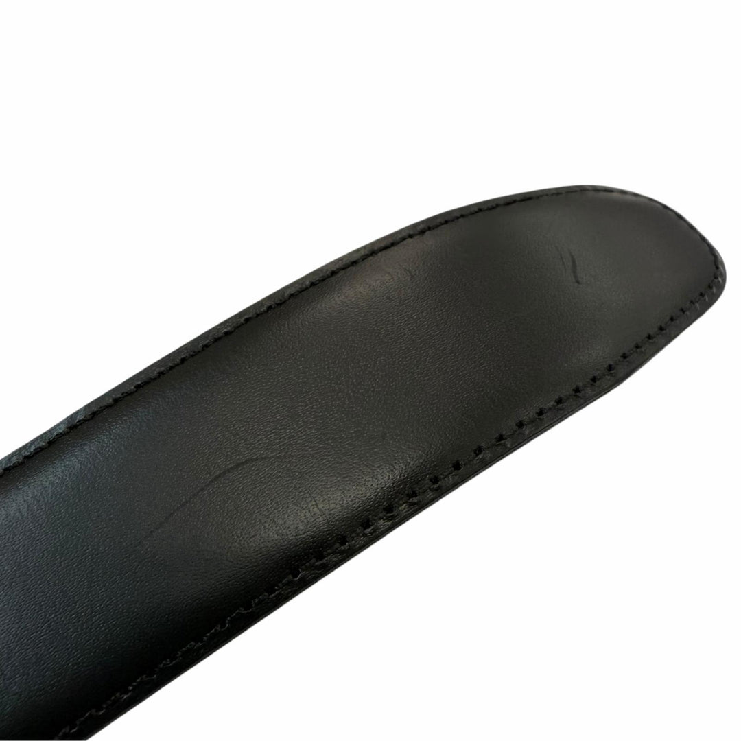 Pristine Dunhill belt Logo buckle reversible black leather mens