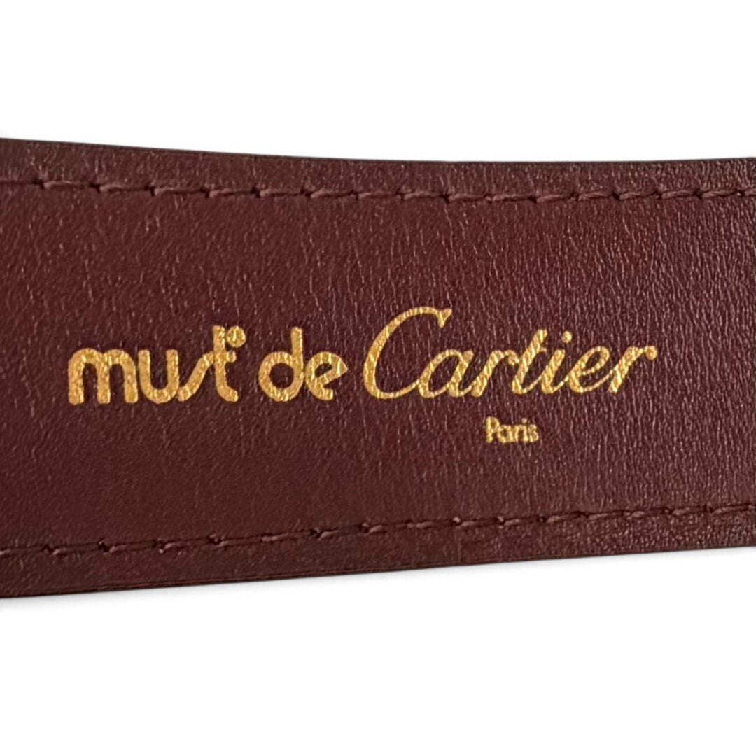 Great Cartier belt Logo buckle must leather Bordeaux leather Women